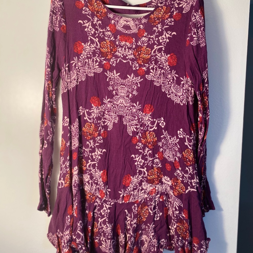 Free People Purple Keyhole dress
